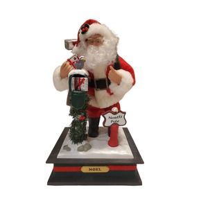1993 Holiday Creations Santa Claus Mailbox Lighted North Pole Musical Display